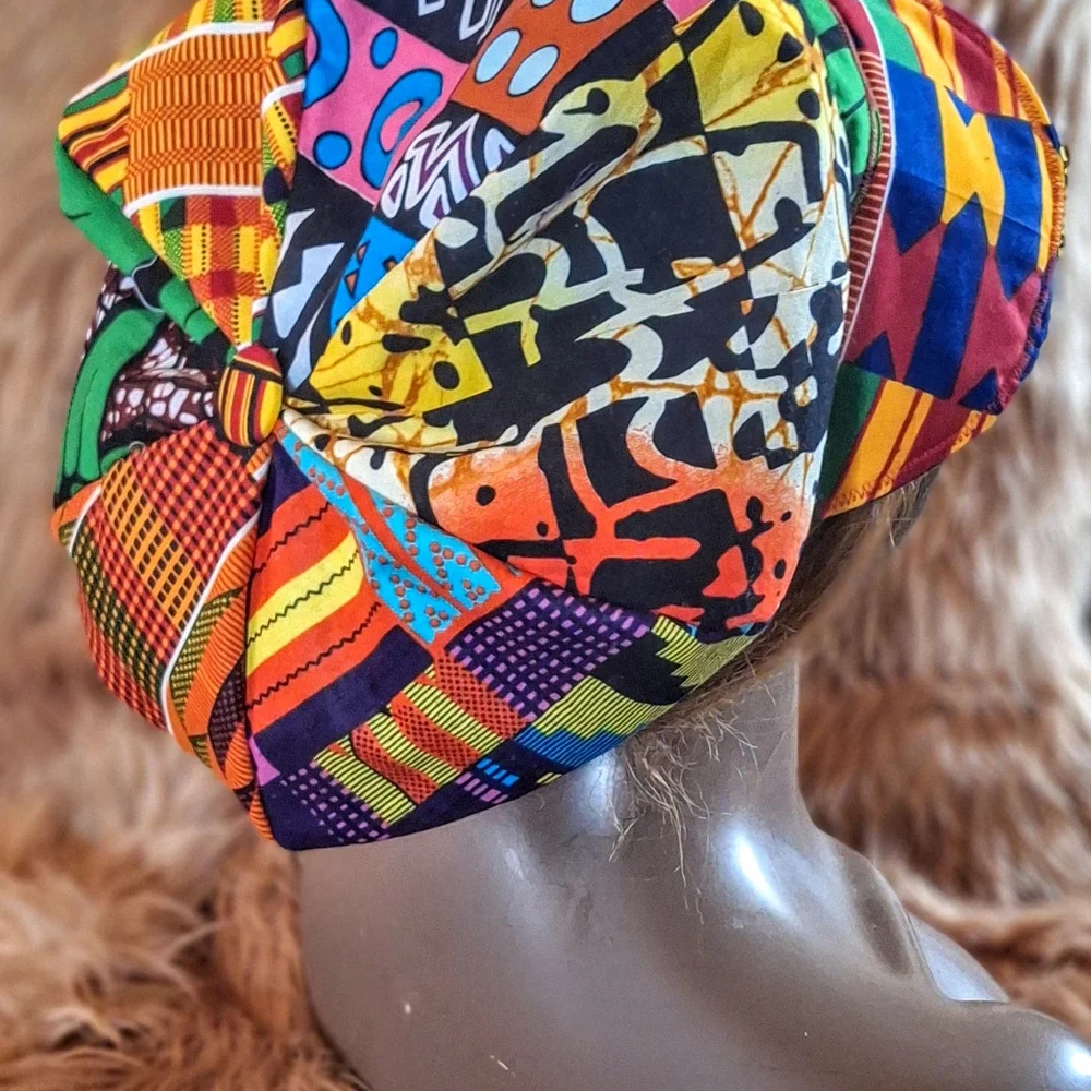 Colorful Patterned Women's Headwrap - Picture 3 of 4